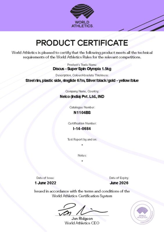 2022 0607 DT SupSpinOlym 1.5kg I-14-0684 N1104BS Certificate Nelco_1